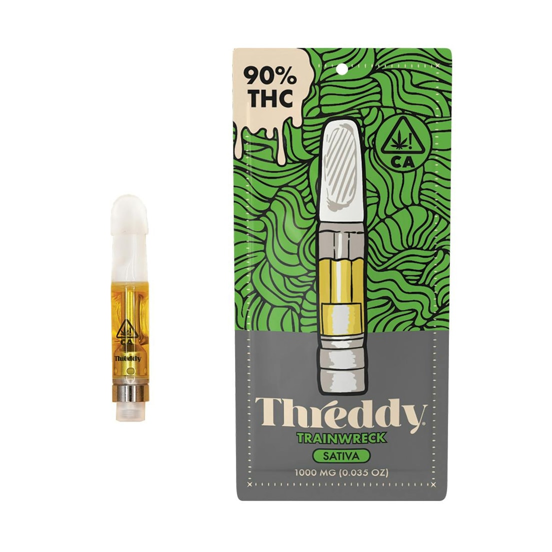 Threddy Trainwreck 1g Distillate Cartridge 90%