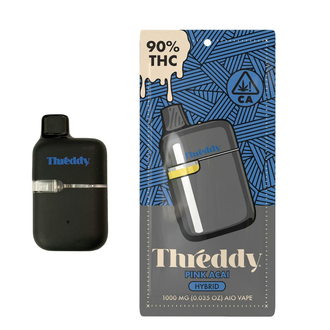 Threddy Pink Acai 1g All in One Vape 90%