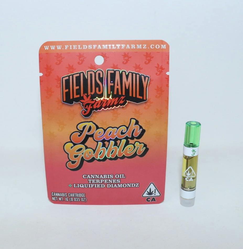 Fields Family Farmz Peach Gobbler 1g Liquified Diamonds Cartridge 88%