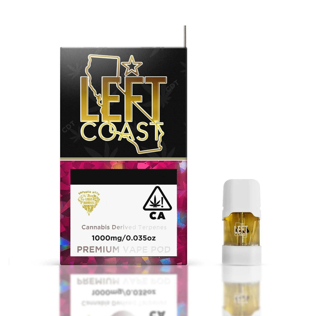 Left Coast White Widow 1g Liquid Diamond Infused Pod 80%