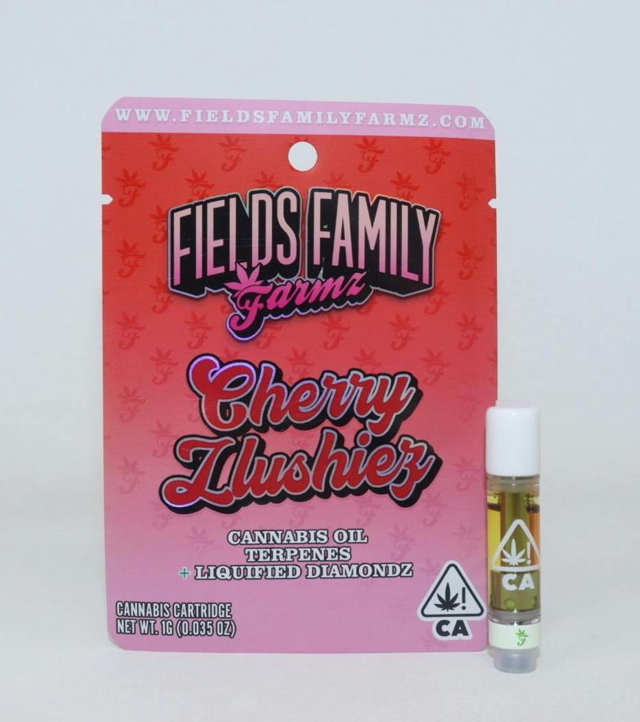 Fields Family Farmz Cherry Zlushiez 1g Liquified Diamonds Cartridge 88%