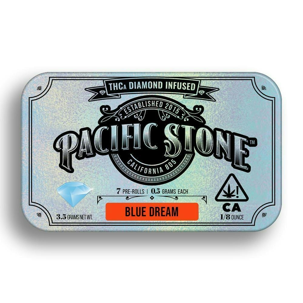 Pacific Stone Blue Dream .5g Diamond Infused Preroll 7pk 35%