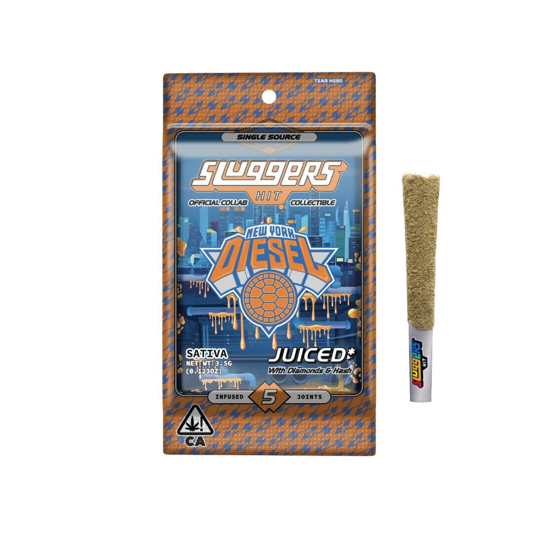 Sluggers New York Diesel .7g Diamond Infused Preroll 5pk 37%