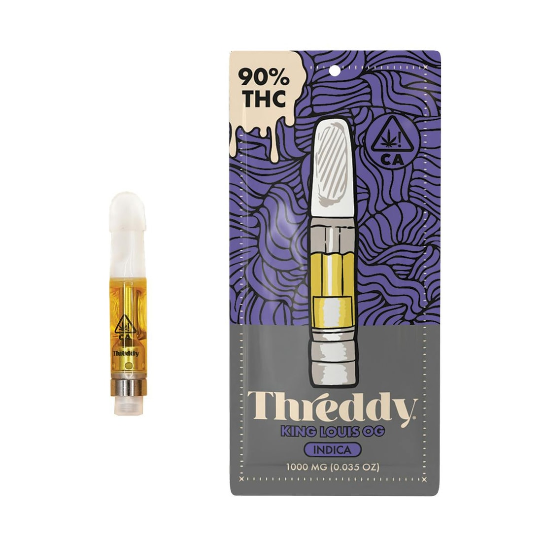 Threddy King Louis OG 1g Distillate Cartridge 90%