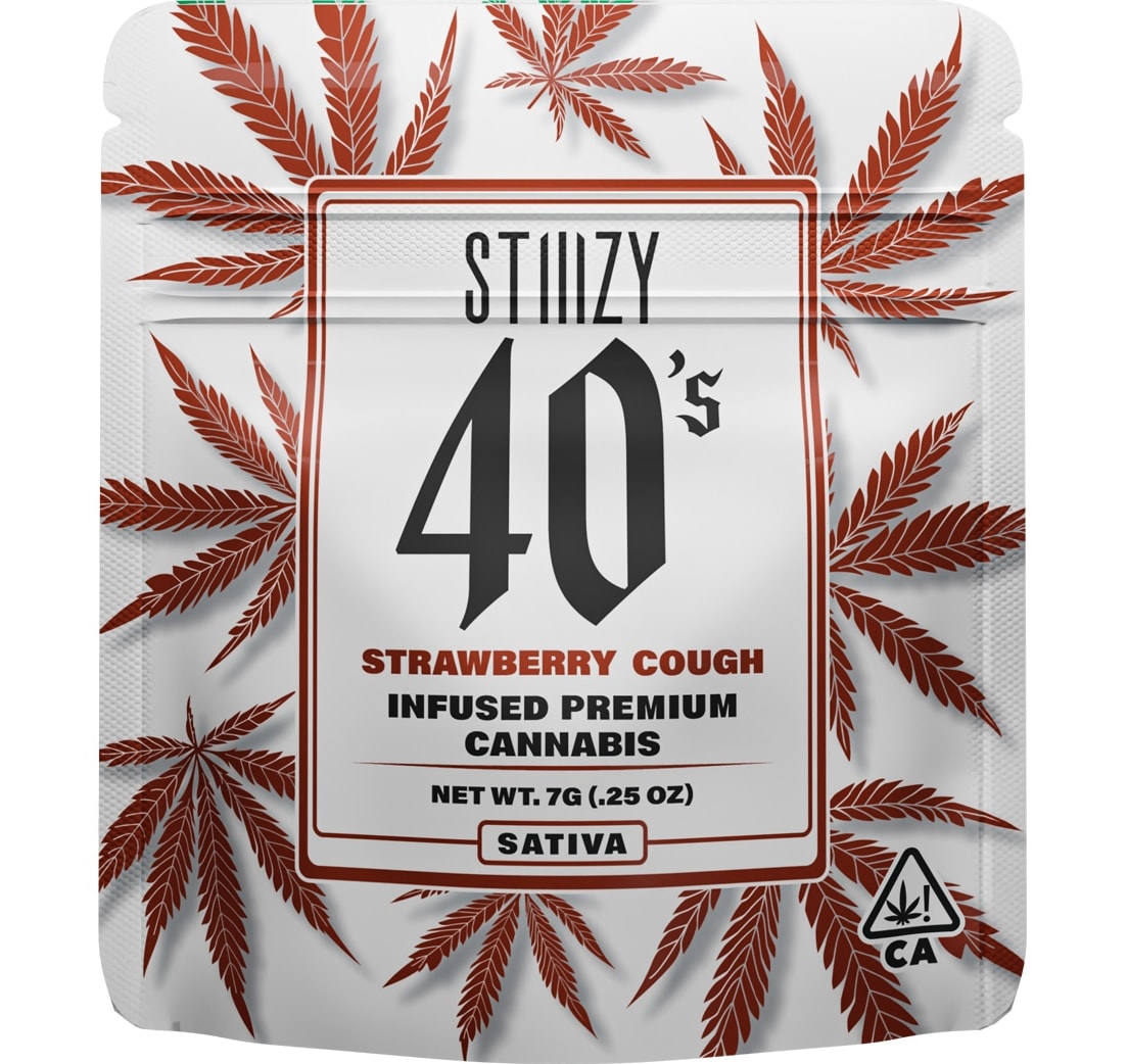 STIIIZY 40's Strawberry Cough 7g SMALLS Infused Flower 40%