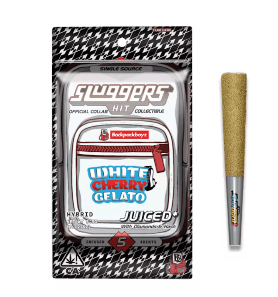 Sluggers White Cherry Gelato .7g Diamond Infused Preroll 5pk 47%