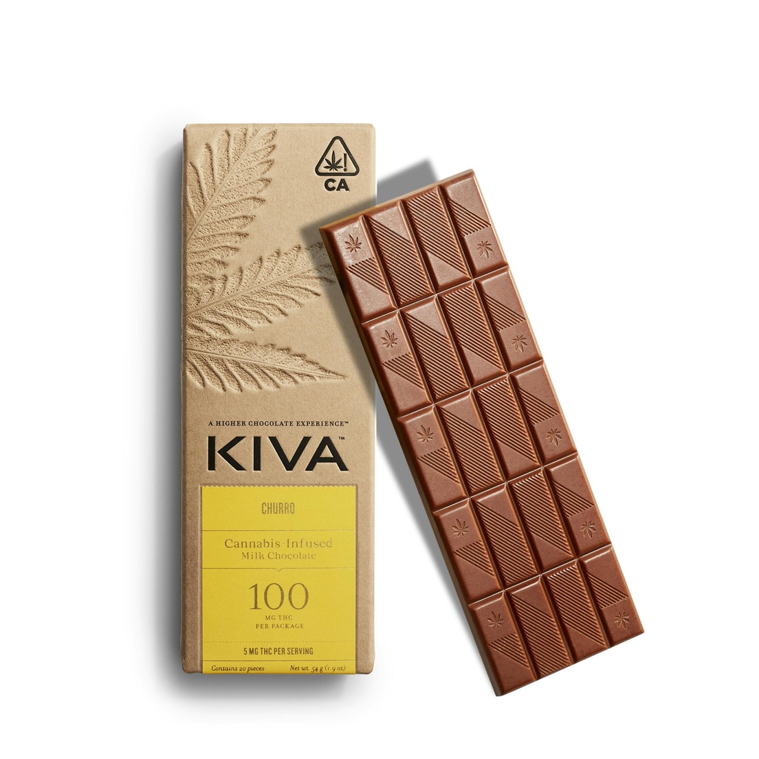 Kiva Churro Milk Chocolate Bar 100mg THC