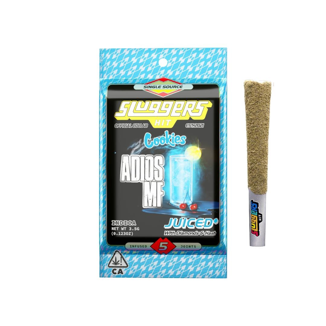 Sluggers Adios MF .7g Diamond Infused Preroll 5pk 45%
