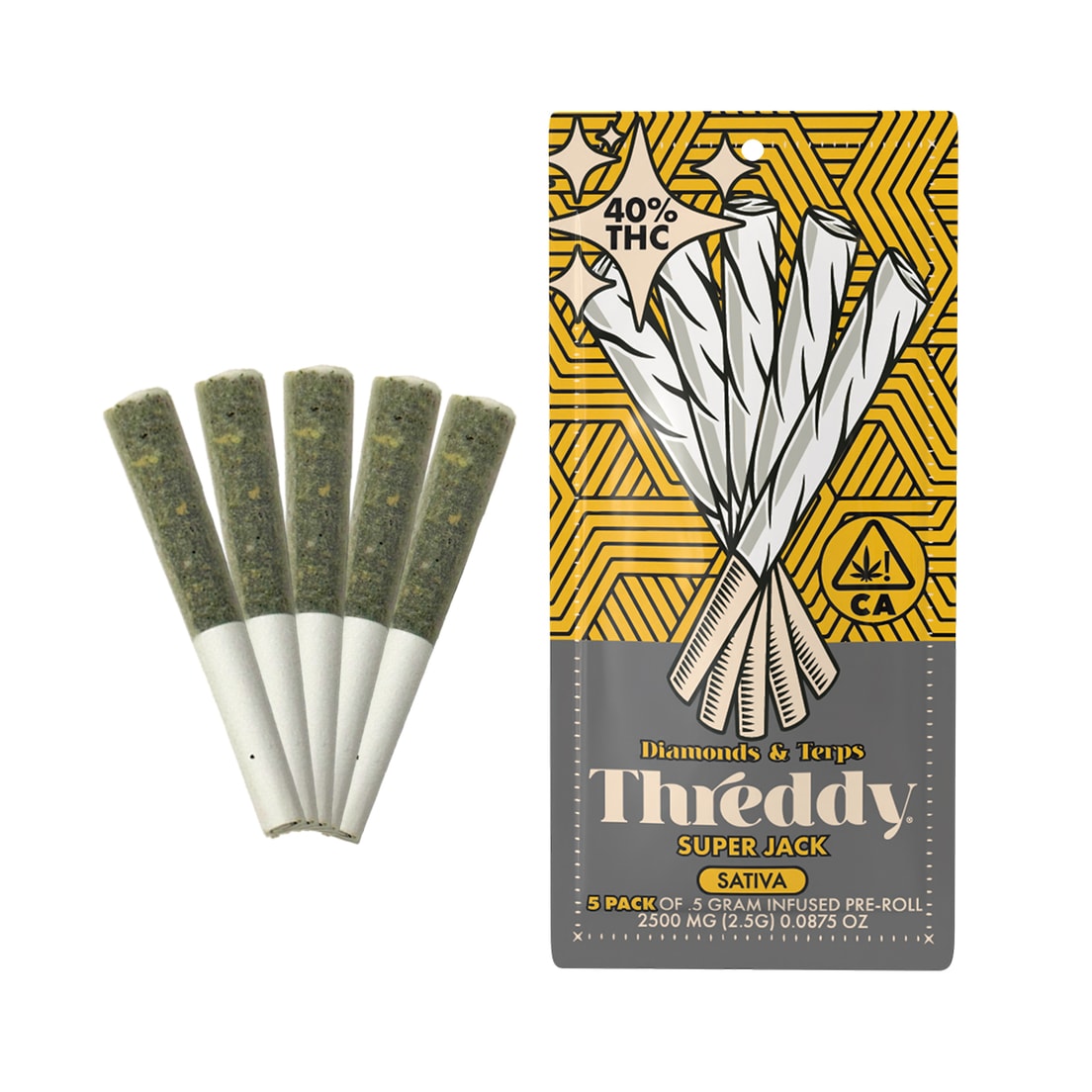 Threddy Super Jack .5g Infused Preroll 5pk 40%