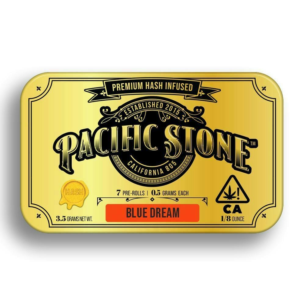Pacific Stone Blue Dream .5g Hash Infused Preroll 7pk 40%
