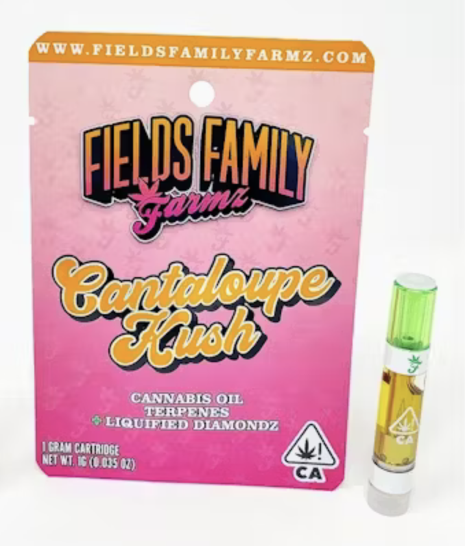 Fields Family Farmz Cantaloupe Kush 1g Liquified Diamonds Cartridge 88%
