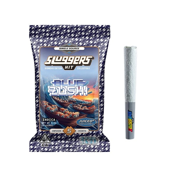 Sluggers Blue Zushi .7g Diamond Infused Preroll 5pk 45%