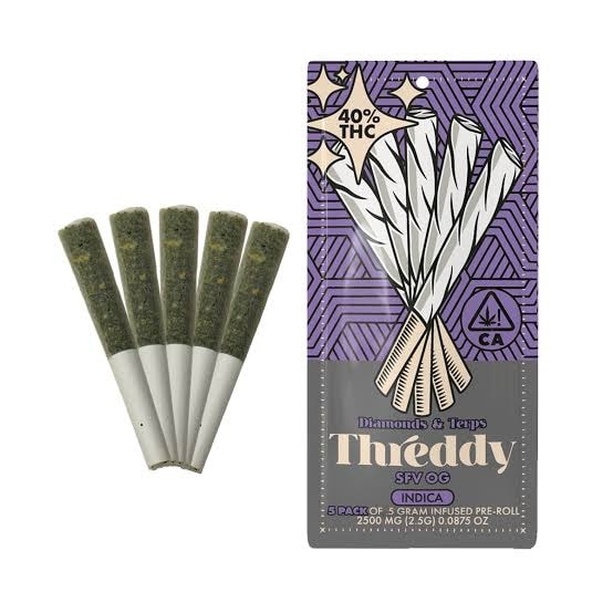 Threddy SFV OG .5g Infused Preroll 5pk 40%