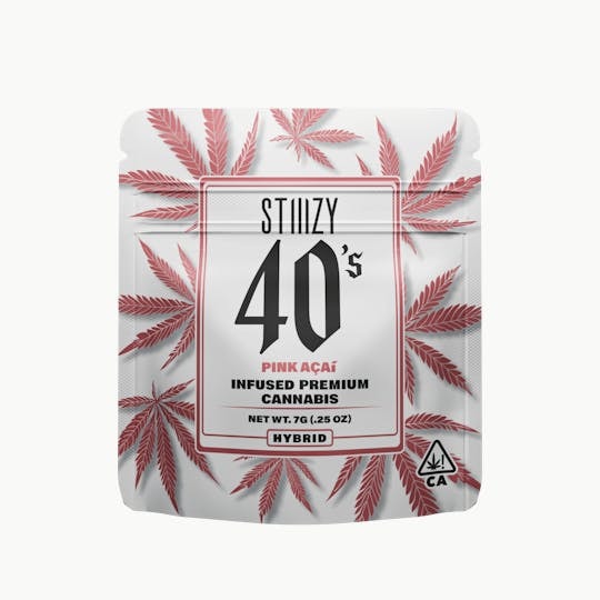 STIIIZY 40's Pink Acai 7g SMALLS Infused Flower 42%