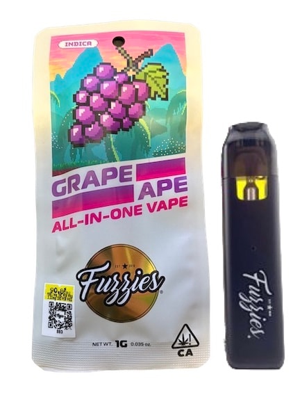 Fuzzies Grape Ape 1g All in One Vape 90%
