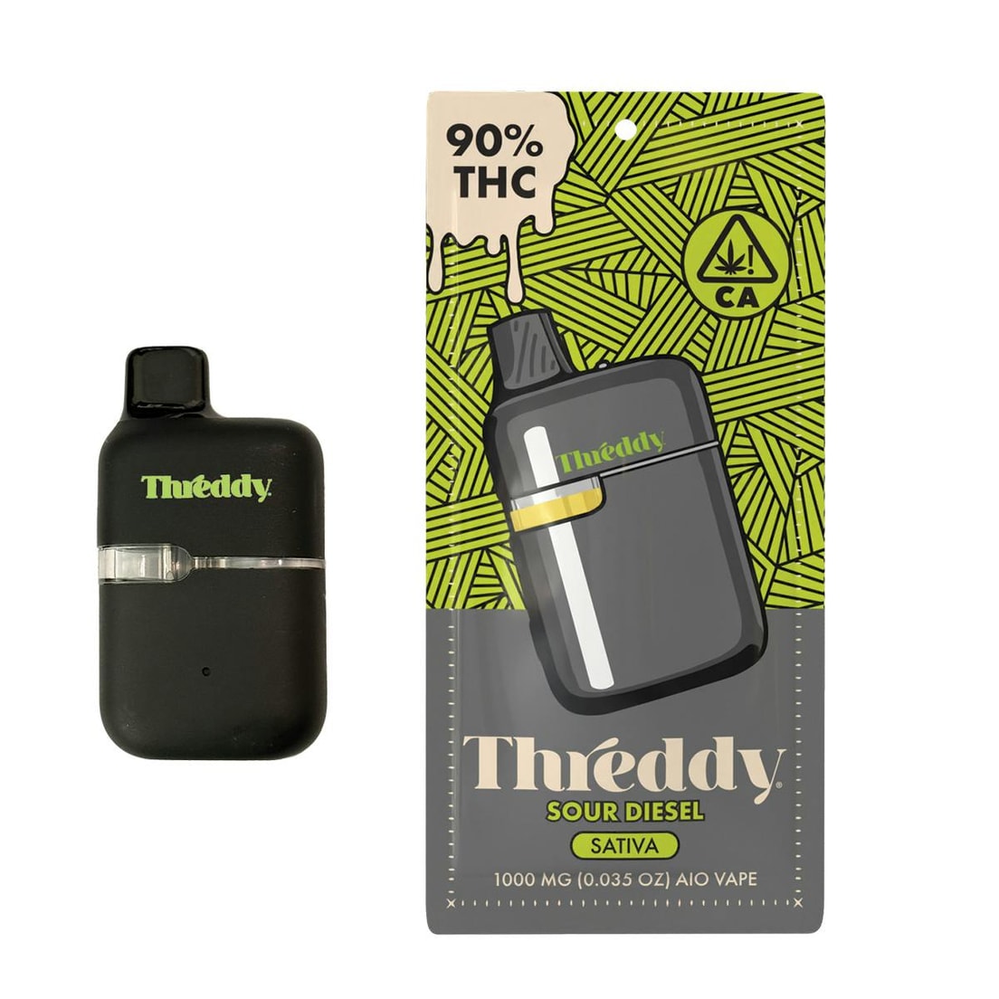 Threddy Sour Diesel 1g All in One Vape 90%