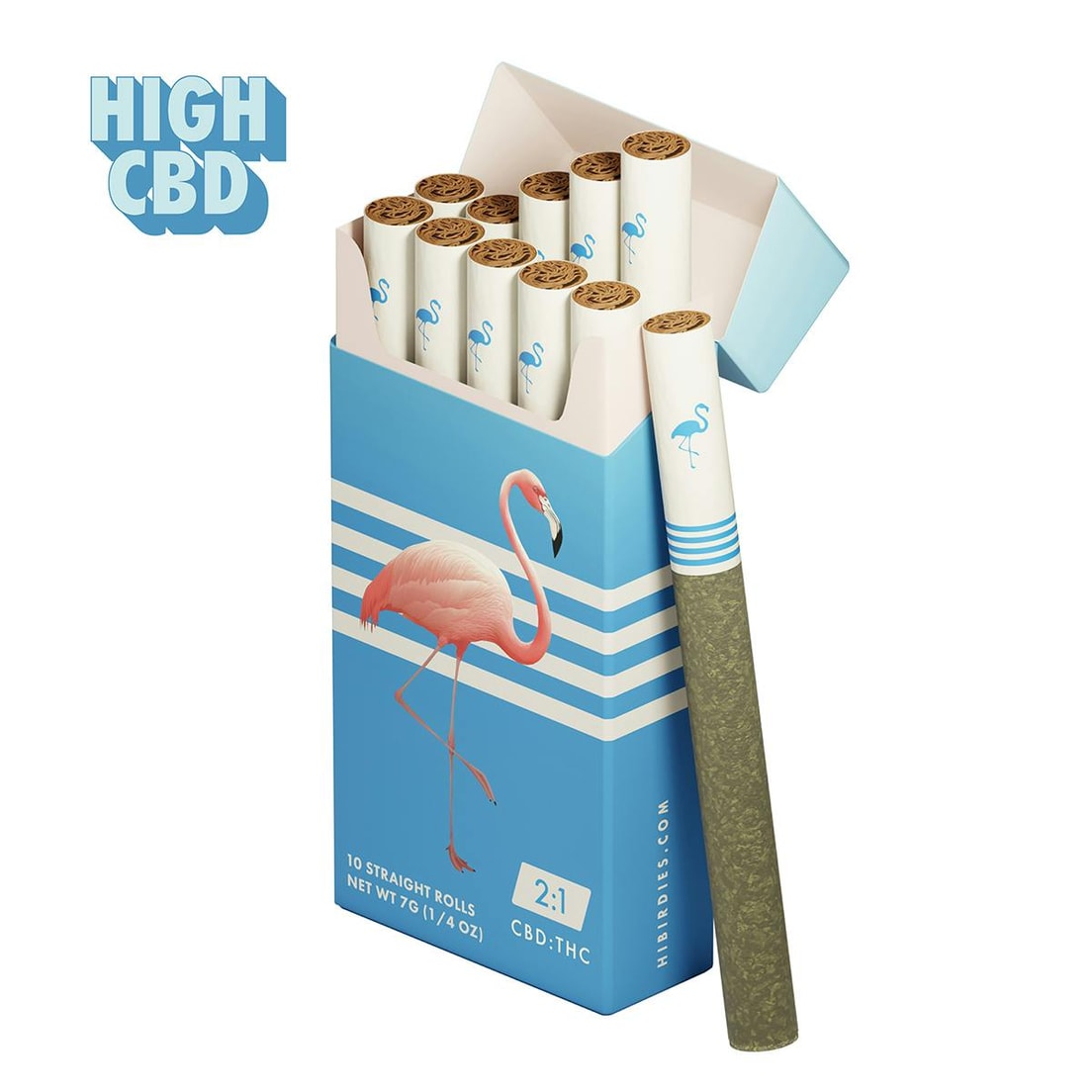 Birdies Light 2:1 CBD:THC .7g Preroll 10pk