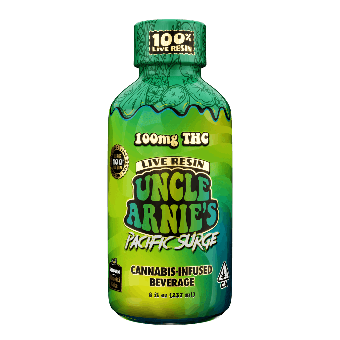 Uncle Arnies Pacific Surge Live Resin Infused Beverage 100mg