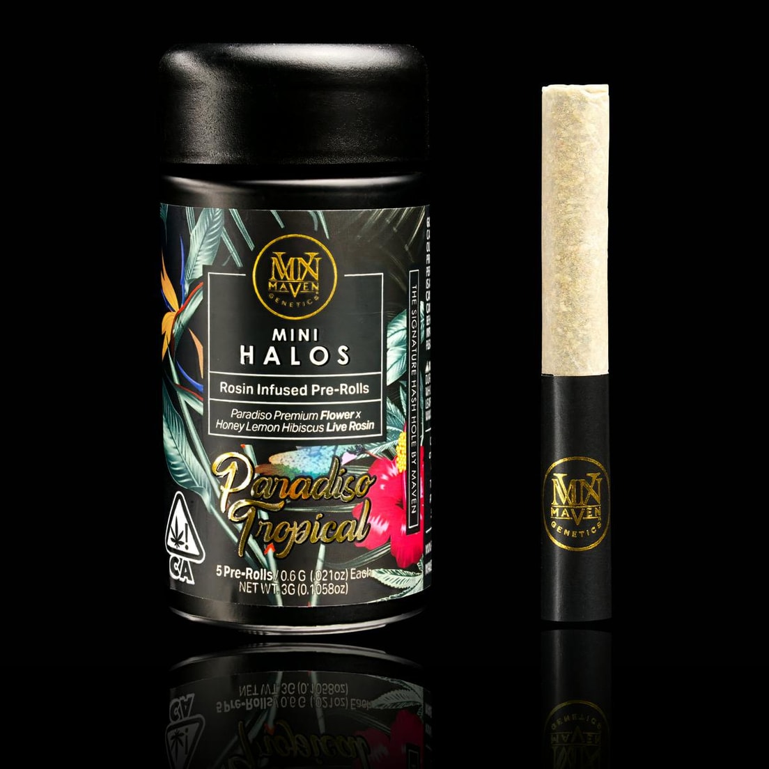 Maven Genetics Paradiso Tropical .6g Rosin Infused Preroll 5pk 43%