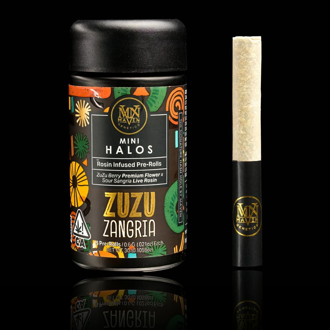 Maven Genetics Zuzu Zangria .6g Rosin Infused Preroll 5pk 42%