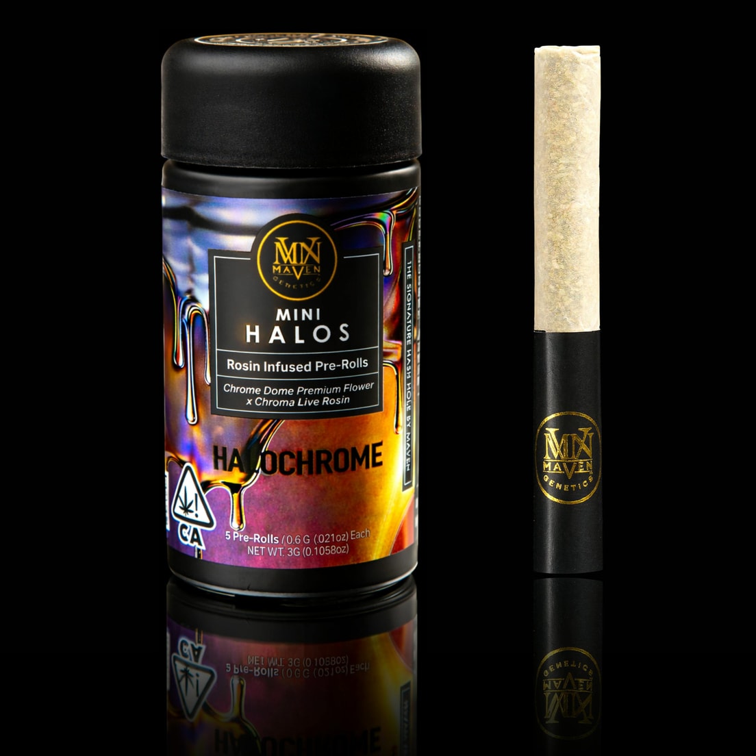 Maven Genetics Halochrome .6g Rosin Infused Preroll 5pk 42%