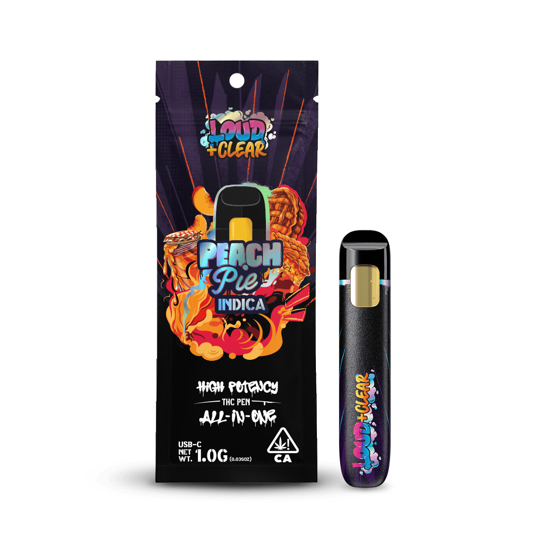Loud + Clear Peach Pie 1g All in One Vape 84%