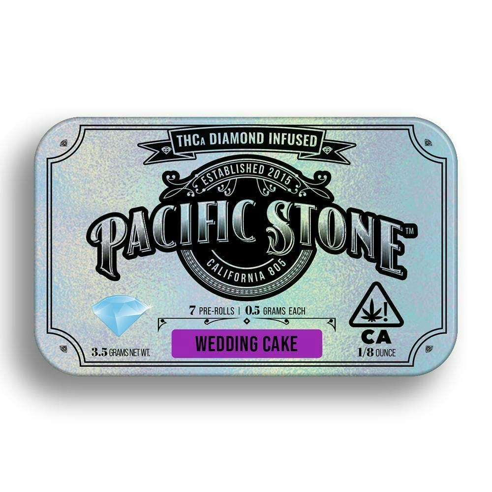 Pacific Stone Wedding Cake .5g Diamond Infused Preroll 7pk 38%